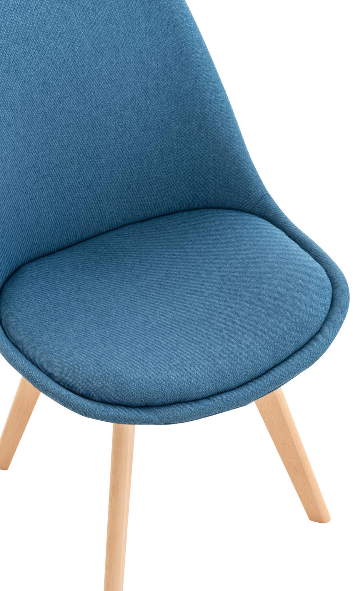 ESSZIMMERSTUHL Lines, Stoff blau - Blau/Naturfarben, Holz/Textil (49/83/50cm) - TPFLiving