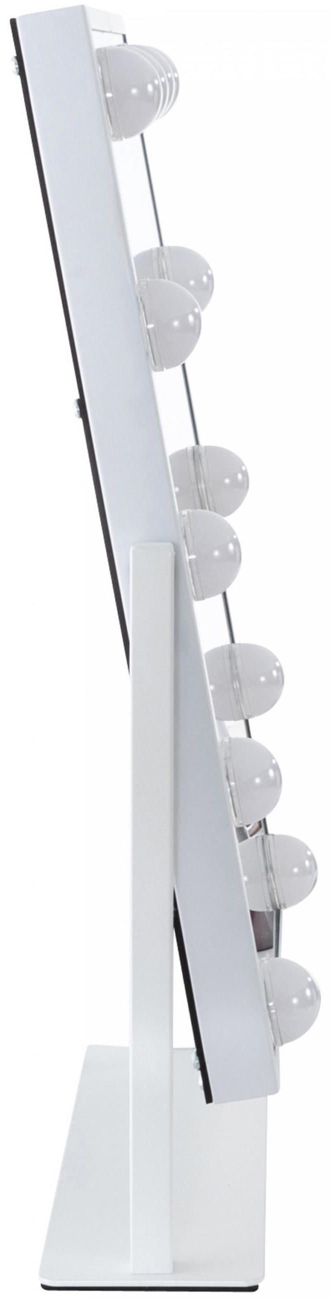 SCHMINKSPIEGEL eckig 30/7/36 cm Kunststoff weiß - Weiß, Kunststoff (30/36/7cm) - CLP