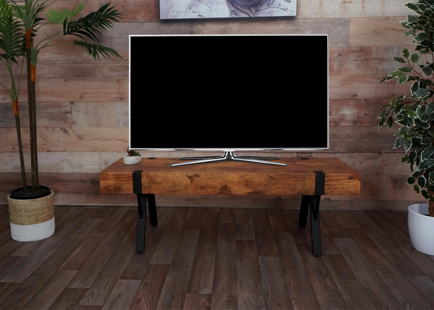 TV-RACK Eiche dunkel - Trüffeleichefarben, Holz (120/42/40cm) - MCW