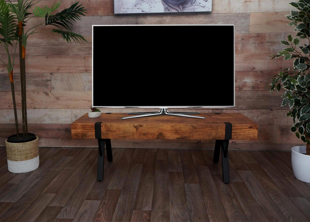 TV-RACK Eiche dunkel - Trüffeleichefarben, Holz (120/42/40cm) - MCW