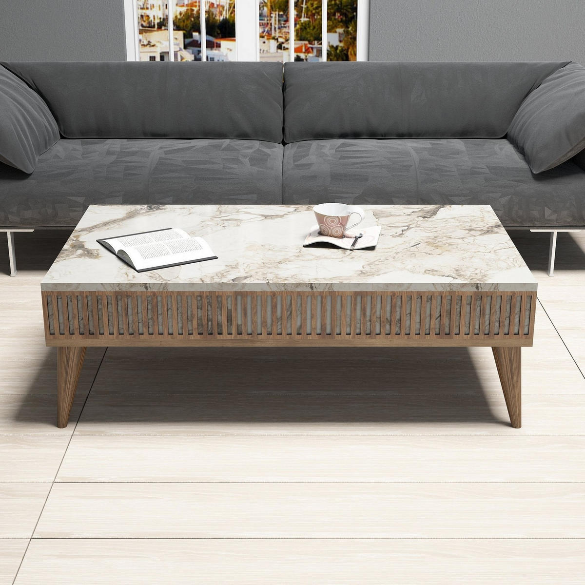 COUCHTISCH milan Braun - Braun, Holz (105/60/34cm) - Habitat Garten