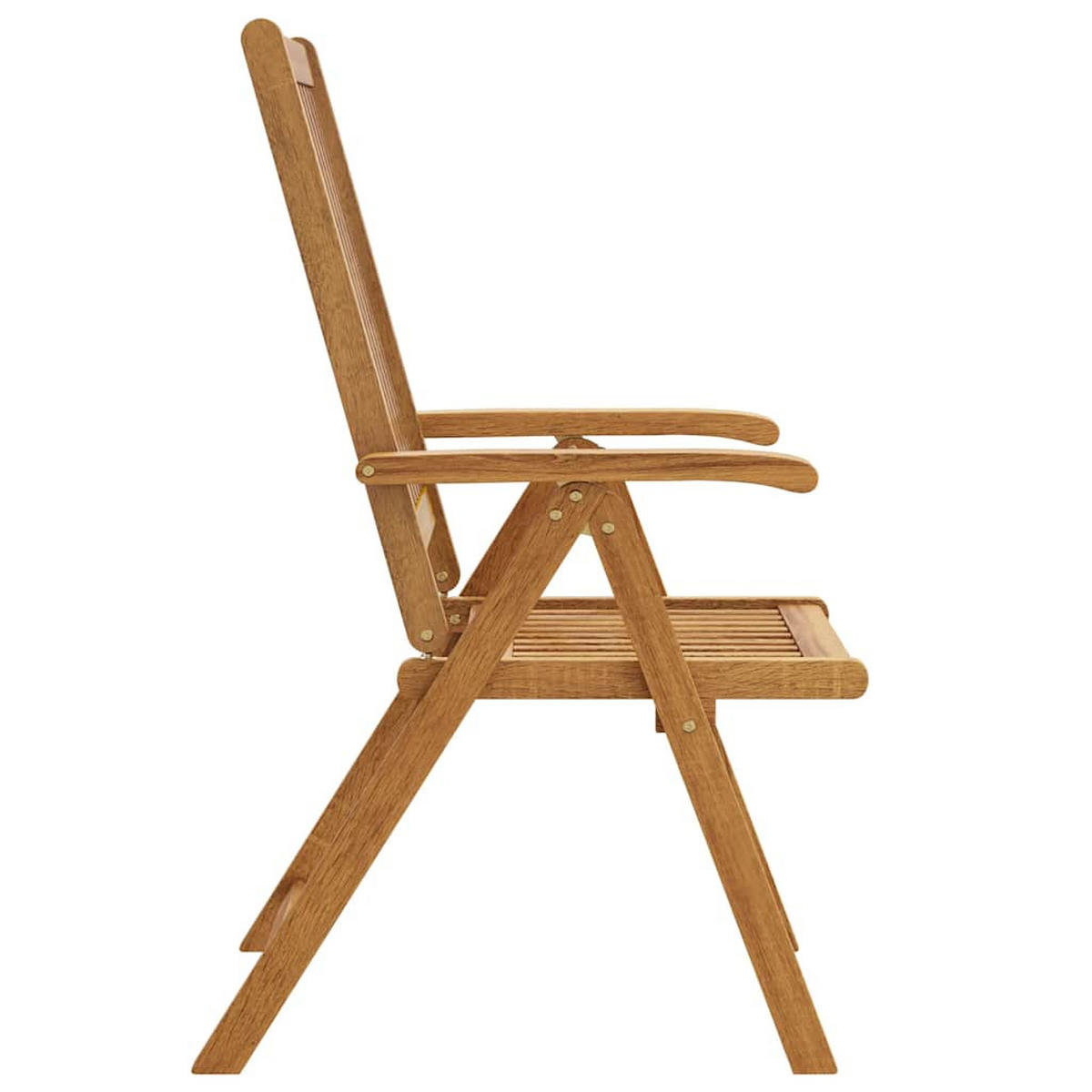 GARTENSTÜHLE 2er Set Klappbar Akazie Massivholz Braun - Naturfarben, Holz (69/111/57cm) - vidaXL