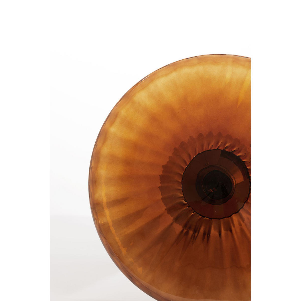 TISCHLAMPE Pleat Braun Ø40/53 cm - Braun, Glas (40/40/53cm) - Light & Living