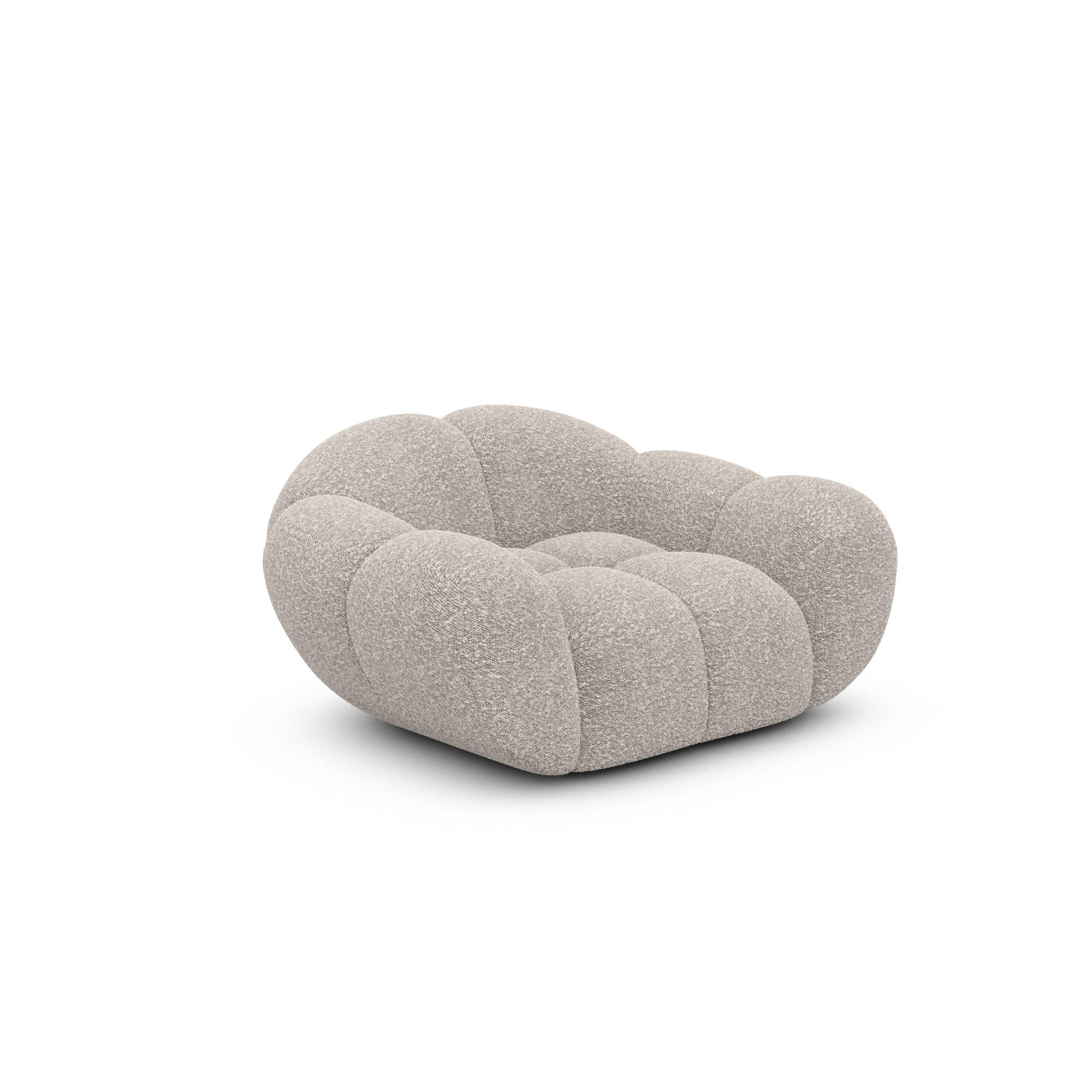 SESSEL Bouclé Sand - Sandfarben, Textil (135/70/93cm) - VAROYAL