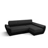 ECKSOFA L REBI L3 Rainbow 27/15 Rechts mit Schlaffunktion, Grau/Schwarz - Schwarz/Grau, Textil (251/140cm)