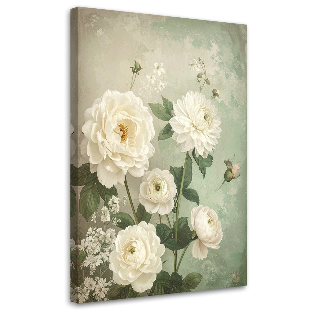 LEINWANDBILD Blumen 80x120cm - Beige, Textil (80/120cm) - Feeby