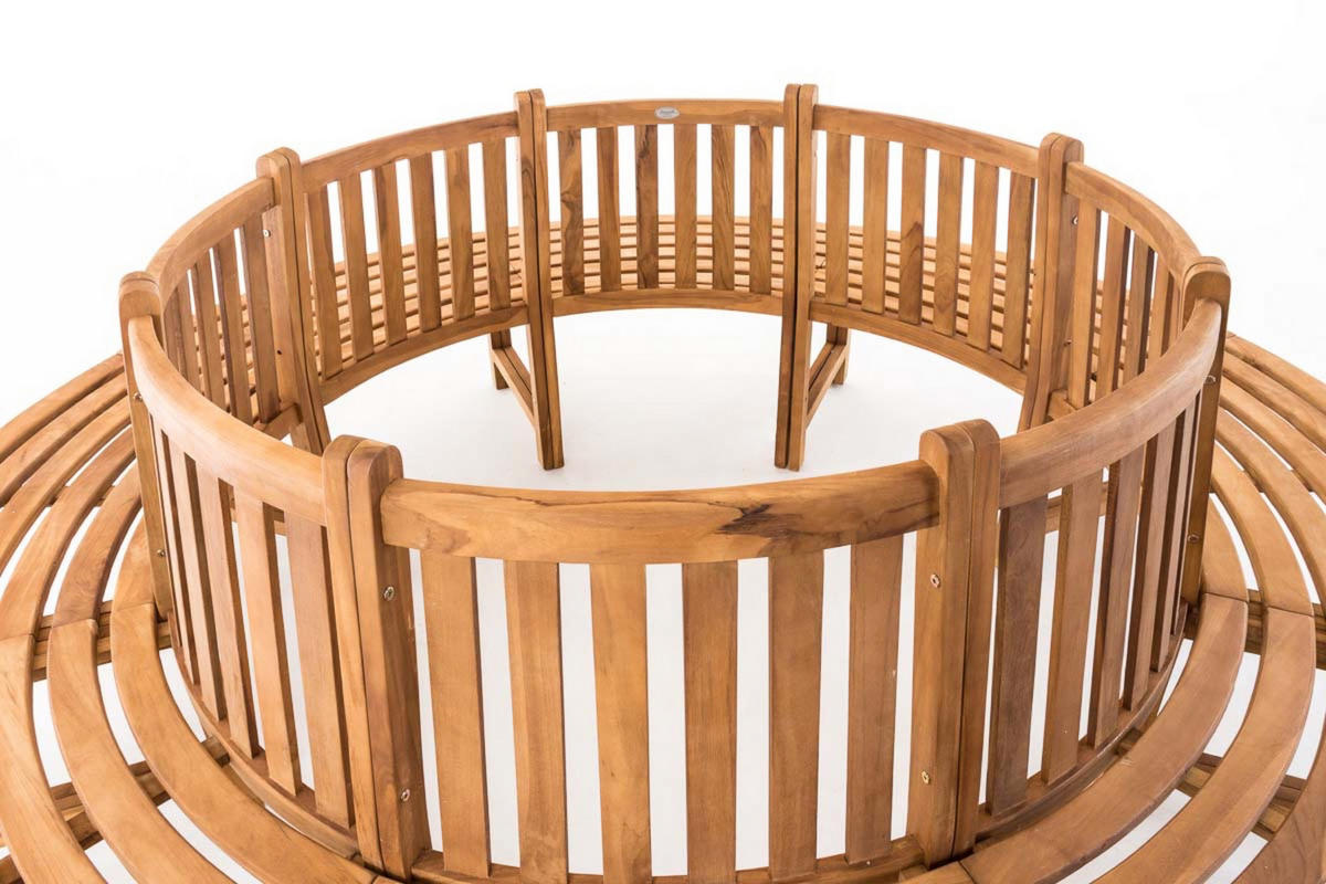 BAUMBANK Nova rund 250 cm teak - Braun, Holz (250/92/250cm) - TPFGarden