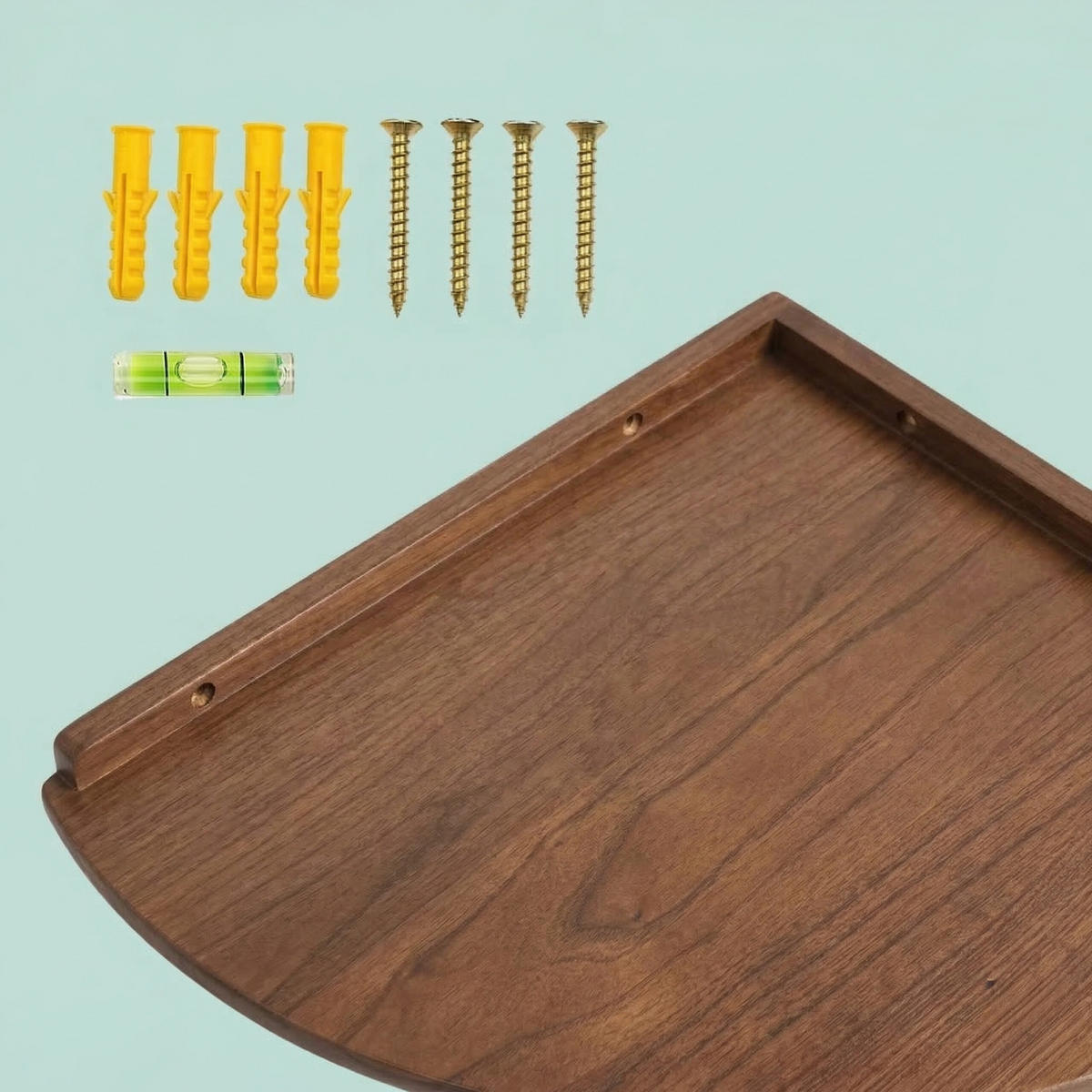 ROHOVÁ pol. - hnedá, drevo (30/3/30cm) - Relaxdays