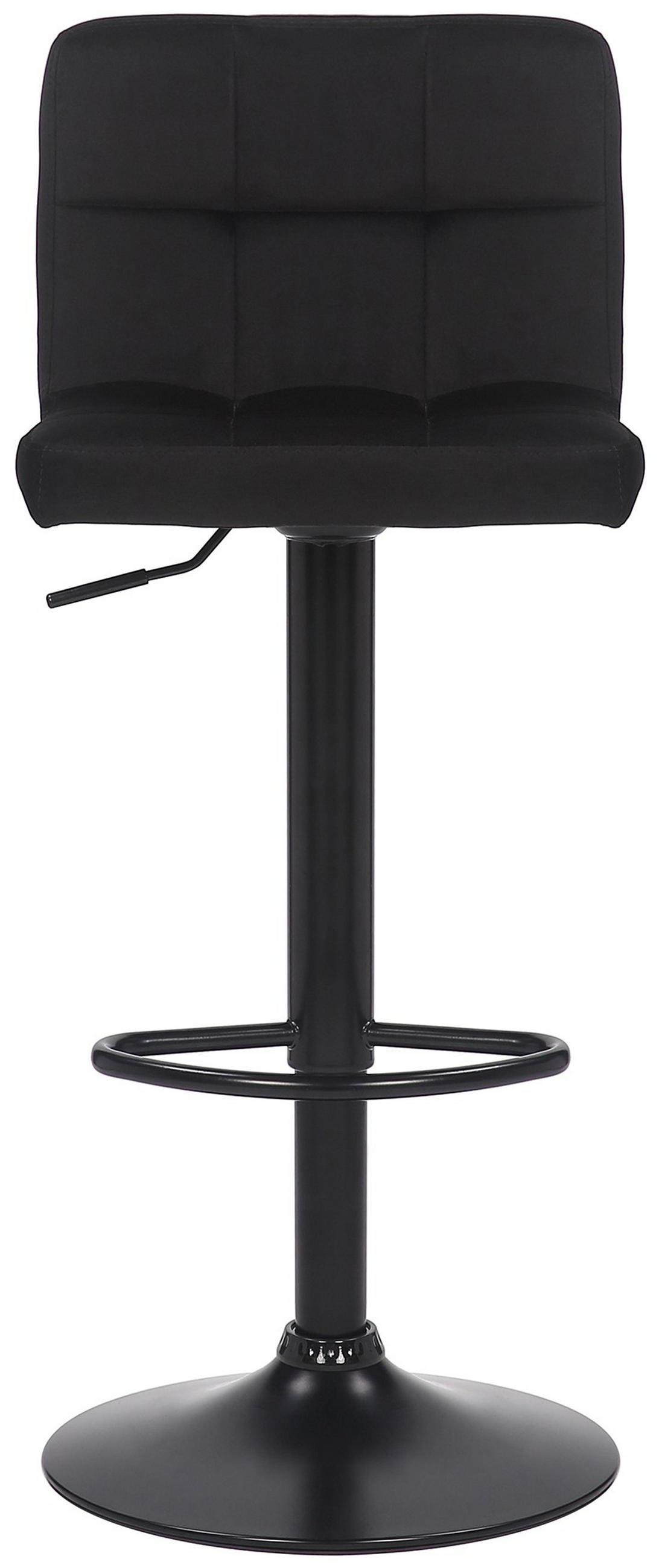 BARHOCKER 4er Set Fenai Samt schwarz - Schwarz, Textil/Metall (40/106/40cm) - TPFLiving