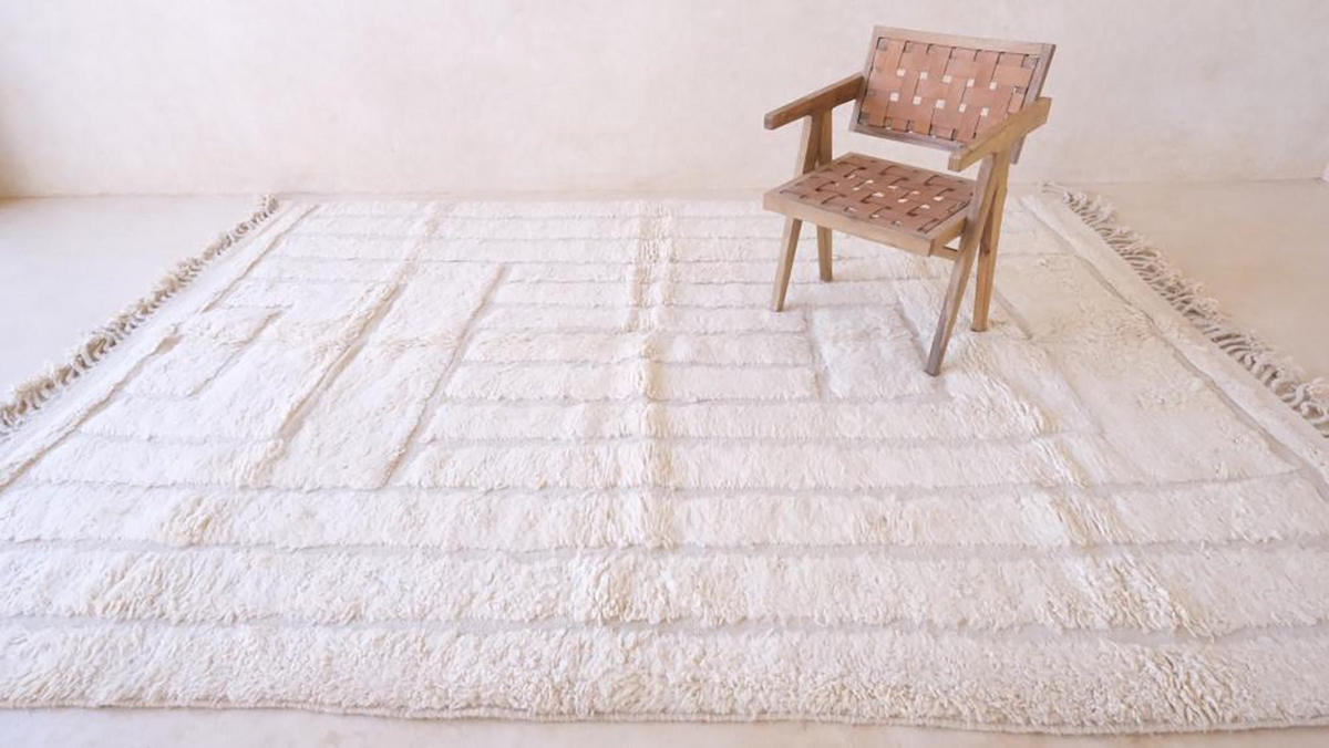 BERBERTEPPICH aus reiner Wolle 238x 333 cm - Weiß, Naturmaterialien (238/333cm) - AFK Living