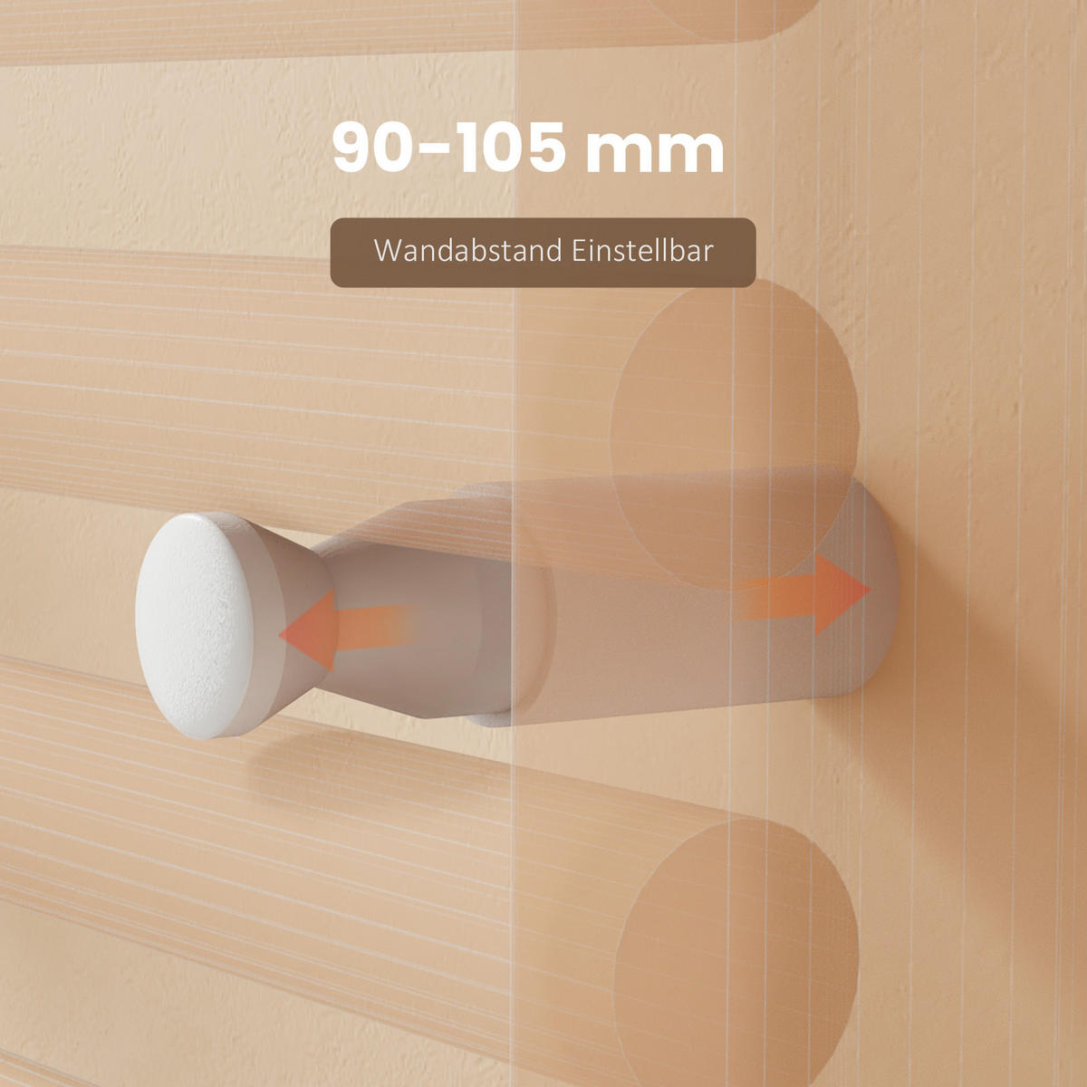 HEIZKÖRPER Handtuchheizkörper wasserführend 100/60/3 cm - Weiß, Metall (60/100/3cm) - EMKE