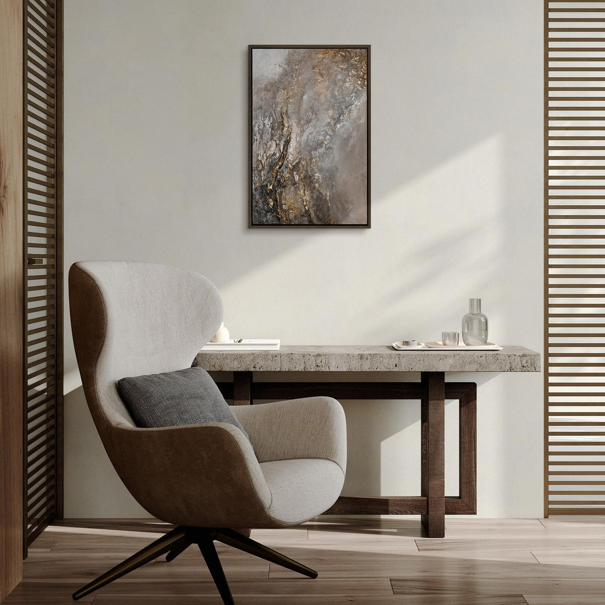 GEMÄLDE Universum Schattenfugenrahmen Grau 60x40 cm - Grau, Holz (60/40cm) - YS-art gallery