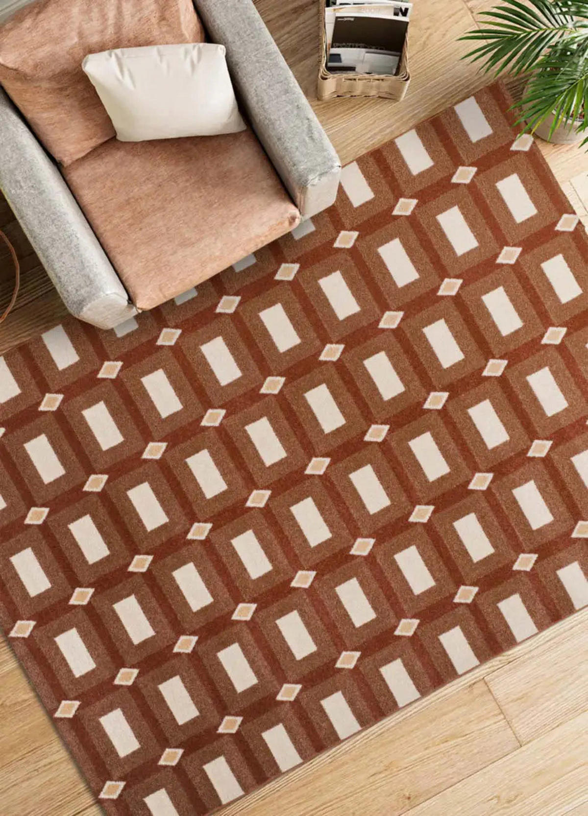 KURZFLORTEPPICH Kupfer / Beige Astra 200/290 cm - Beige/Kupferfarben, Naturmaterialien/Textil (200/290cm) - Atticgo