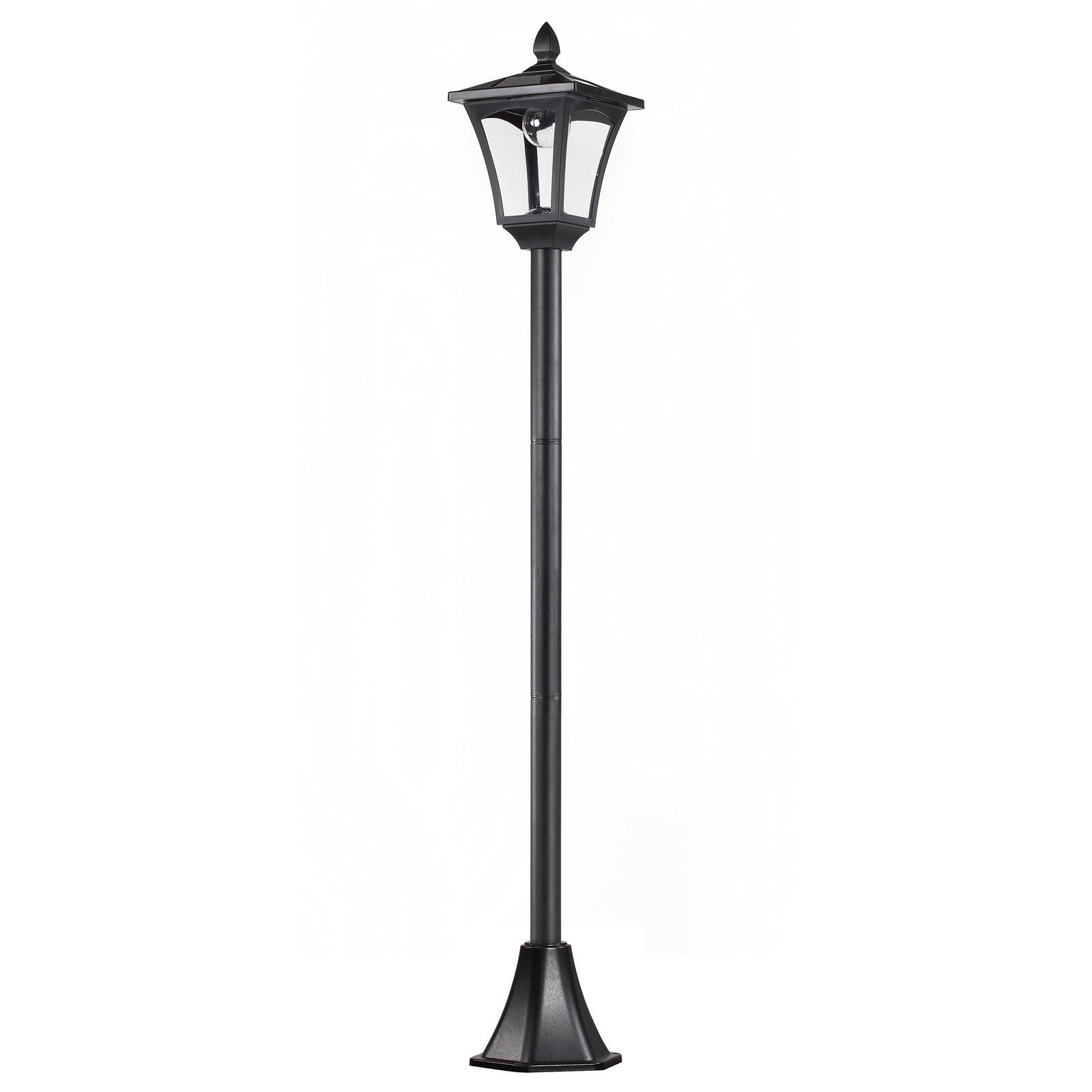 GARTENLATERNE, Schwarz, Edelstahl, Kunststoff - Schwarz, Metall (18/160/18cm) - Outsunny