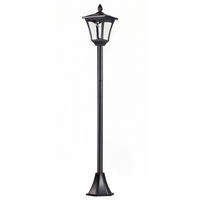 GARTENLATERNE, Schwarz, Edelstahl, Kunststoff - Schwarz, Metall (18/18/160cm) - Outsunny