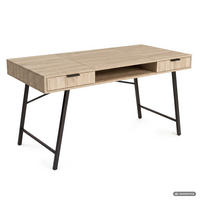 SCHREIBTISCH ARDEN 120 cm Sonoma Eiche - Schwarz/Sonoma Eiche, Holzwerkstoff (120/50/80.5cm) - Akord