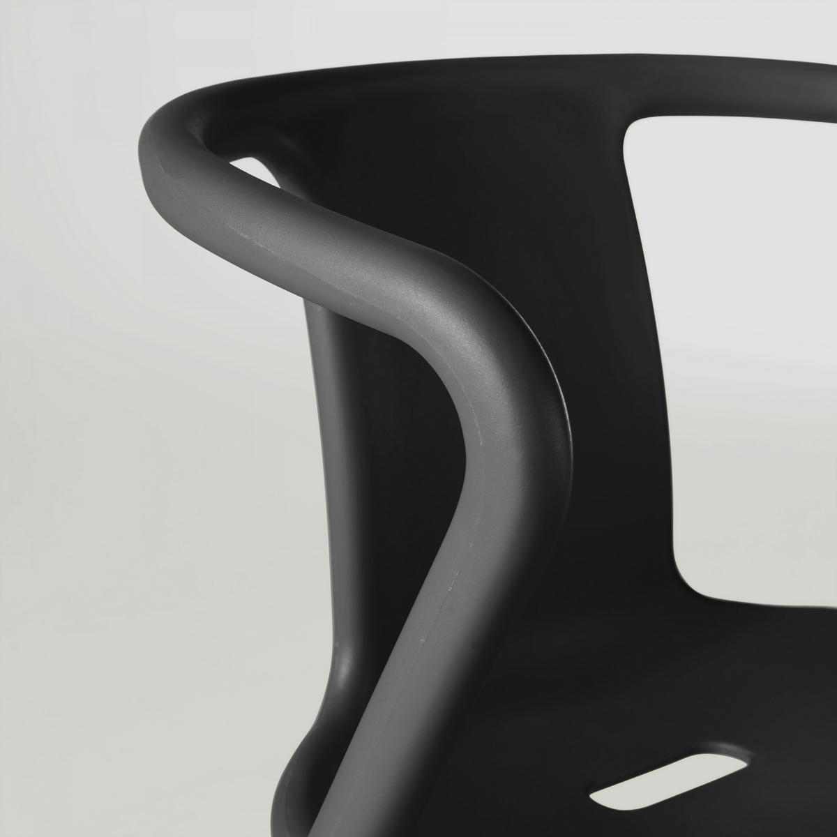 GARTENSTUHL, Schwarz - Schwarz, Kunststoff (60/80/60cm) - Oviala