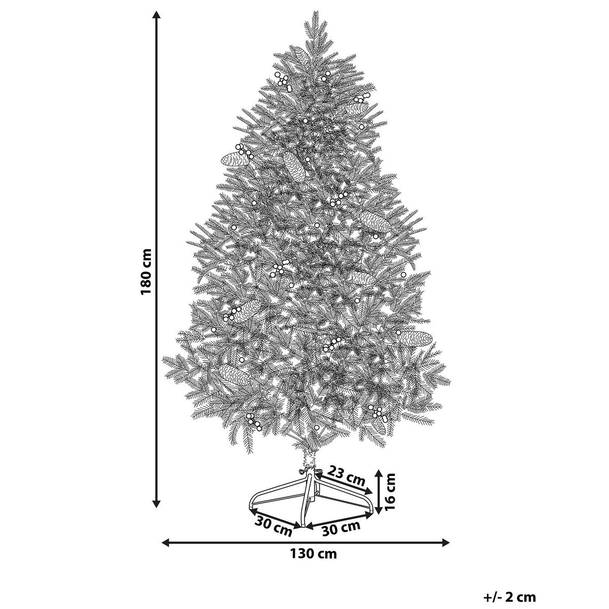 WEIHNACHTSBAUM 180 cm Grün Jacinto - Grün, Kunststoff (180cm) - Beliani