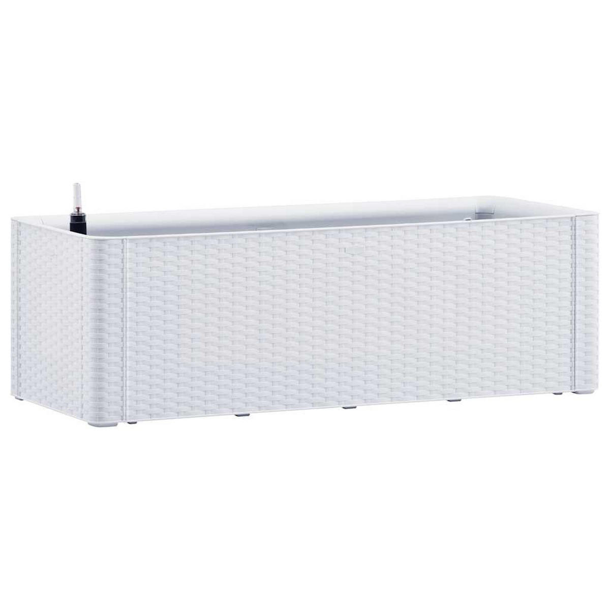 GARTEN-HOCHBEET mit Selbstbewässerungssystem Weiß 100x43x33 cm - Weiß, Kunststoff (100/33/43cm)