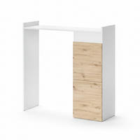 WASCHMASCHINENSCHRANK Alf Weiß 99 x 98 cm mit 2 Schubladen - Eichefarben/Weiß, Holzwerkstoff (99/98/33.8cm) - Vicco
