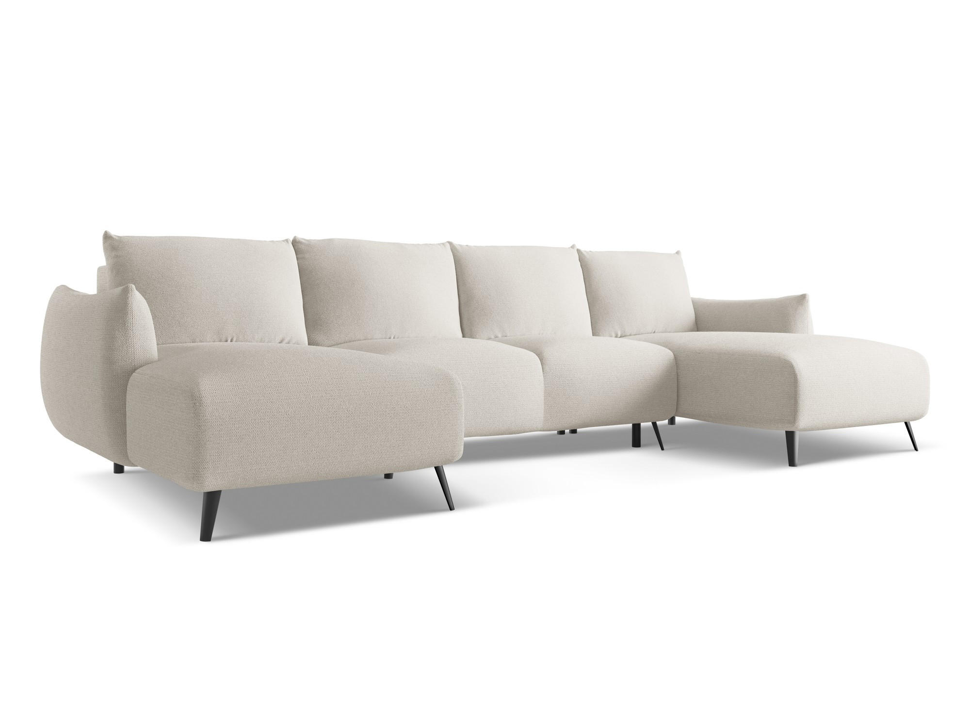 WOHNLANDSCHAFT Chenille Stoff Grau - Silberfarben/Schwarz, Textil/Metall (317/86/162cm) - Makamii