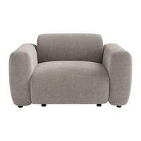SESSEL mit gerader Rückenlehne - 1 Person - stoff - grau Pogni - Grau, Textil (130/67/97cm) - Vente-Unique