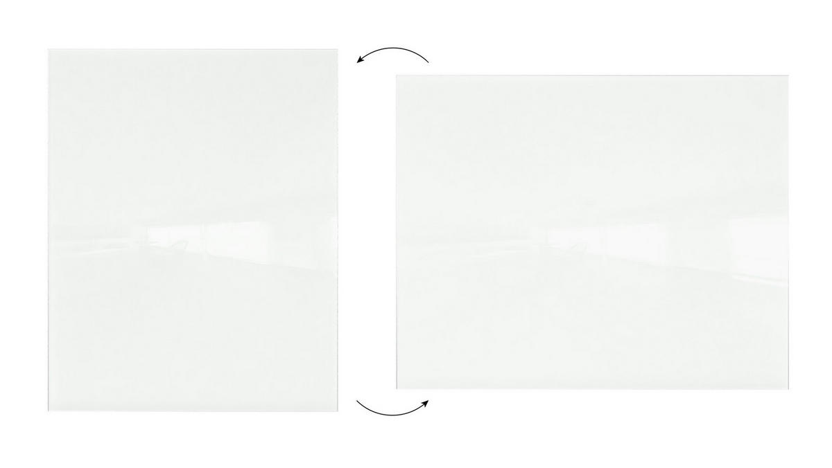 GLASBOARD - Weiß CLASSIC WHITE 100x80cm - Weiß, Glas (100/80/0.7cm) - ALLboards
