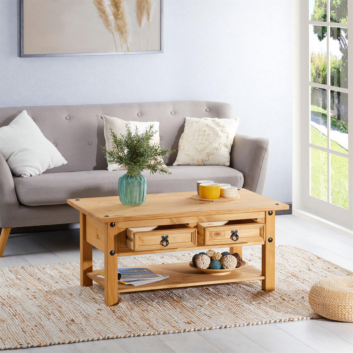 COUCHTISCH SALSA - Naturfarben, Holz (60/100/46cm) - CARO-Möbel