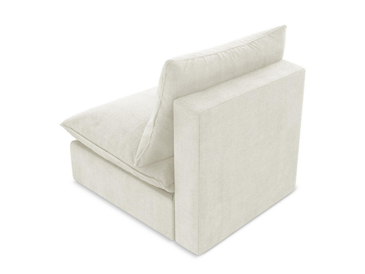 SOFAELEMENT Strukturstoff Beige - Beige/Schwarz, Holzwerkstoff/Kunststoff (75/77/90cm) - Makamii