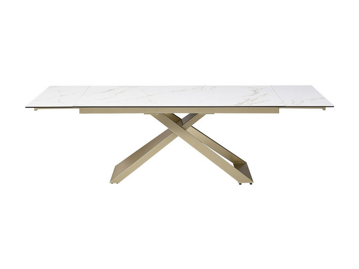 ESSTISCH - 6 Personen, 8 Personen, 10 Personen - Glas, Keramik - Weiß - XERENA - Weiß, Glas/Keramik (90/220/76cm) - Vente-Unique