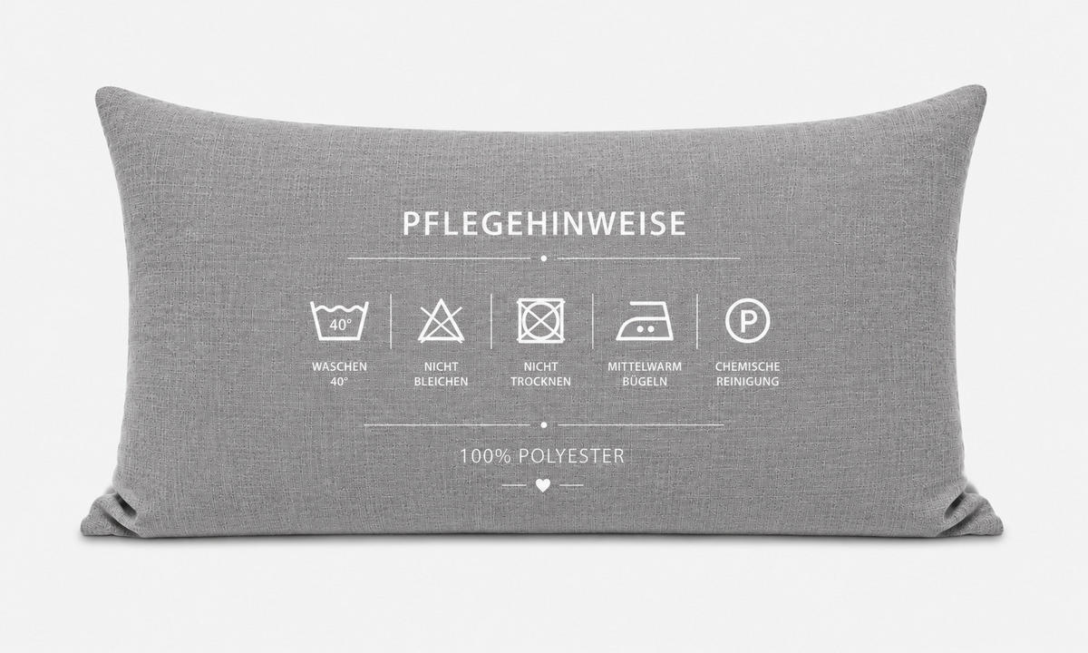 KISSENBEZUG Leinenoptik 40/60 cm Silber - Silberfarben, Textil (40/60cm) - TiborTex