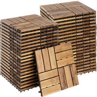 TERRASSENFLIESEN Tabula,Maße je Fliese 31 x 31 x 2,2 cm,braun - Braun, Holz (31/31/2.2cm) - tectake