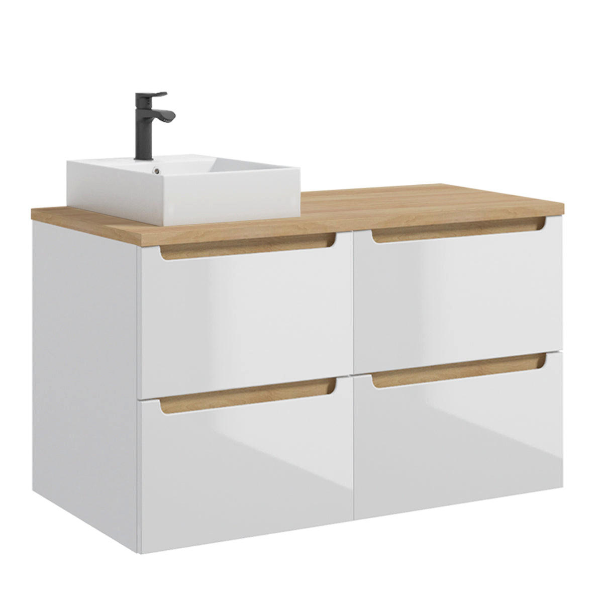 WASCHTISCH 120cm Livia Weiß - Weiß, Holzwerkstoff (120/62.5/46cm) - Petits-meubles