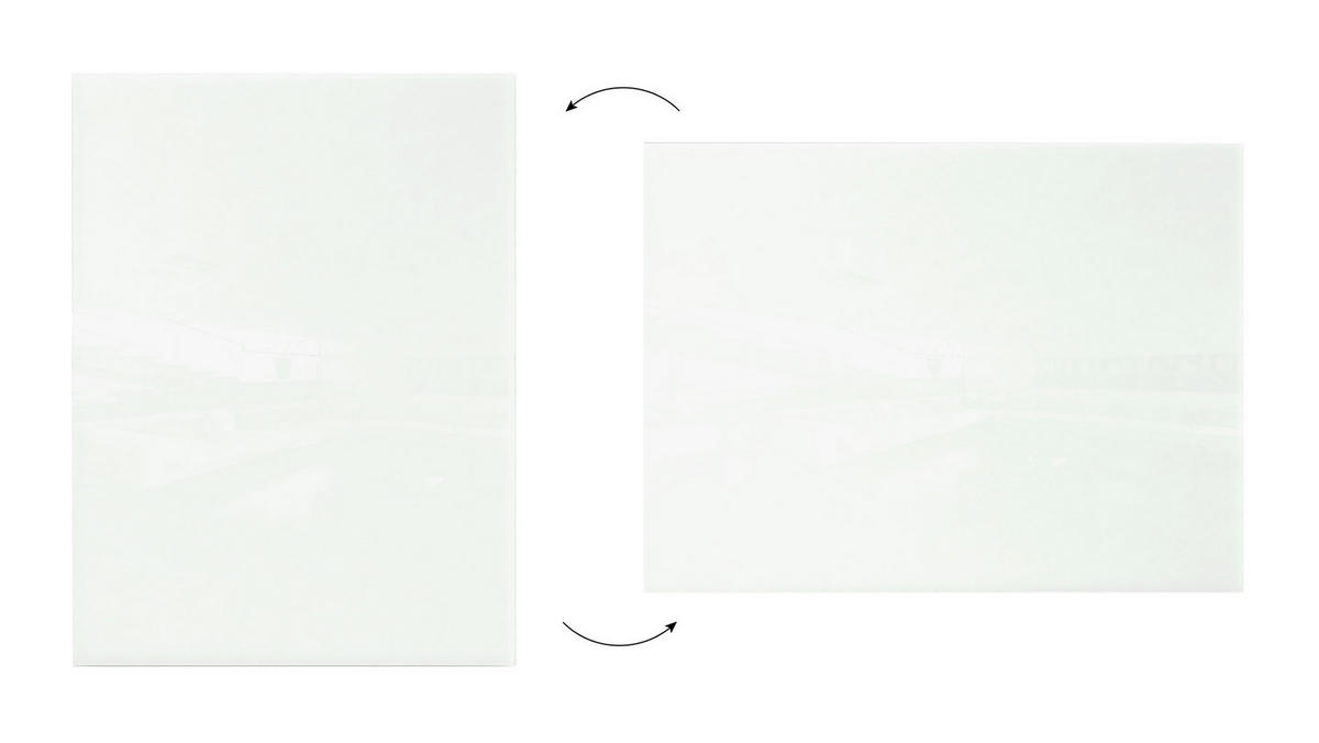 GLASBOARD - Weiß CLASSIC WHITE 80x60cm - Weiß, Glas (80/60/0.7cm) - ALLboards