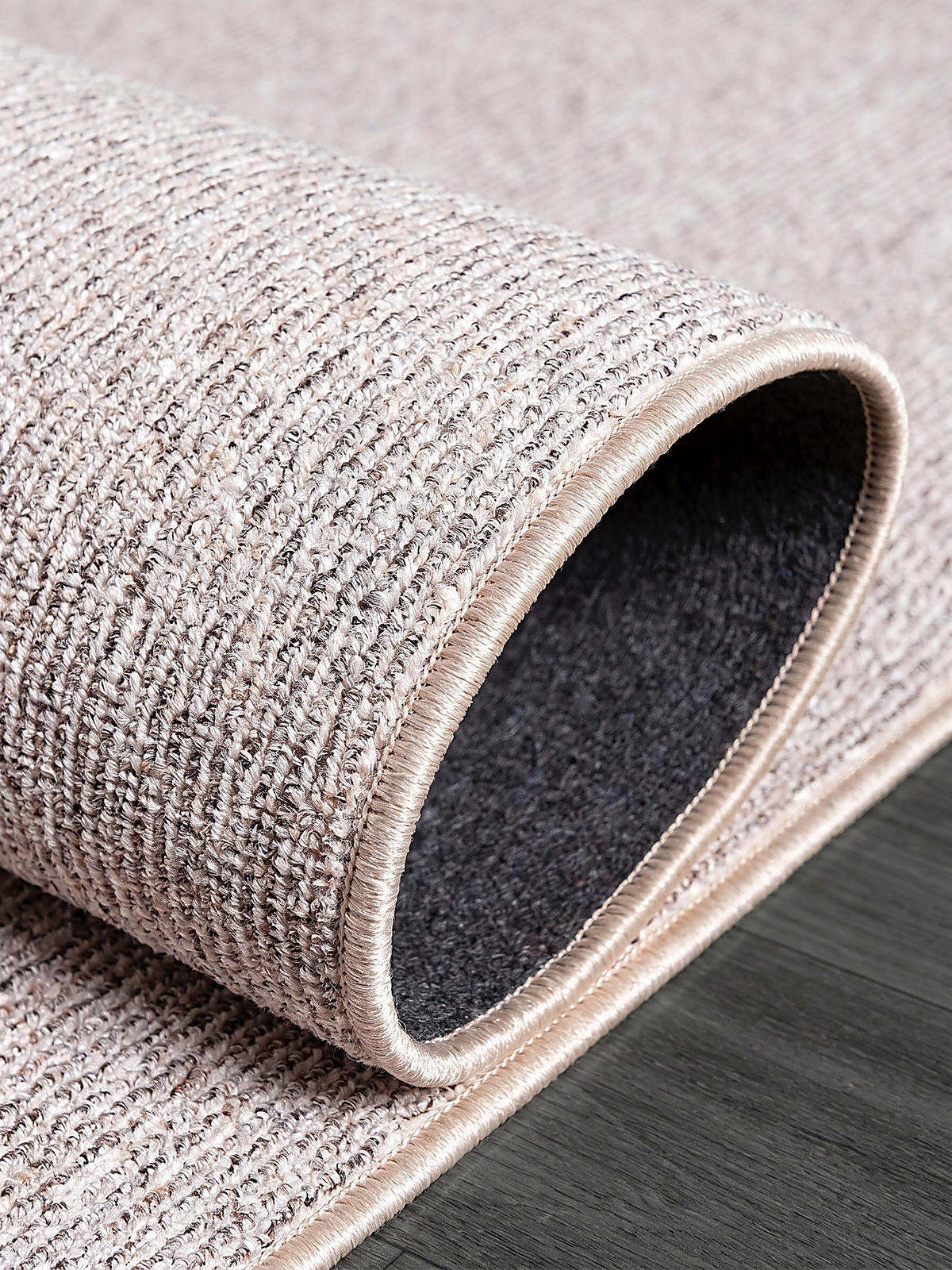 TEPPICH Niederflor Uni COLFOSCO Polypropylen Beige 133 x 133 cm - Beige, Textil (133/133cm) - KADIMA DESIGN