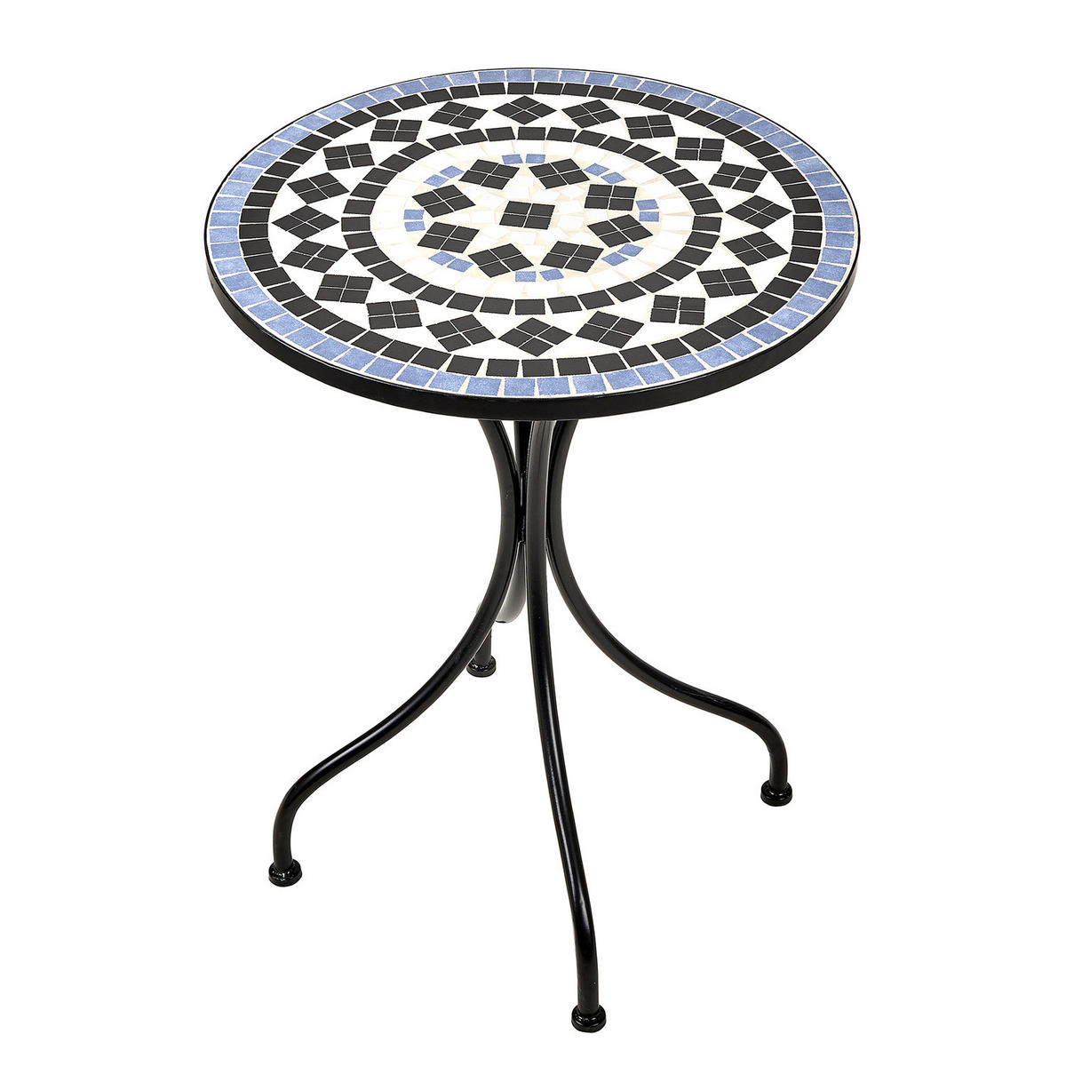 GARTENMÖBEL-SET (3-teilig) Palazzo - Blau, Keramik/Metall - BUTLERS