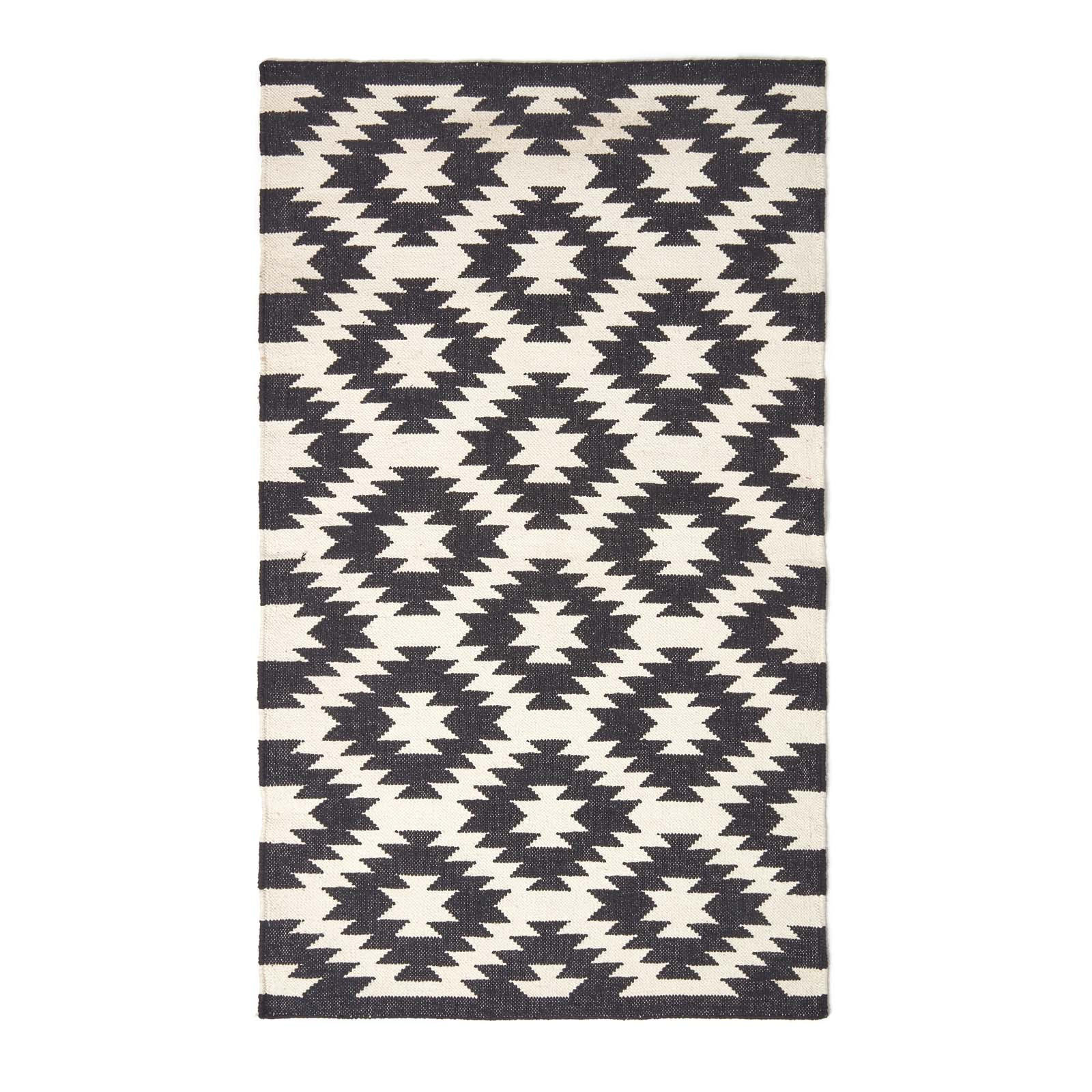 KELIM-TEPPICH Zürich handgewebt 160/230 cm - Schwarz, Textil (160/230cm) - Homescapes