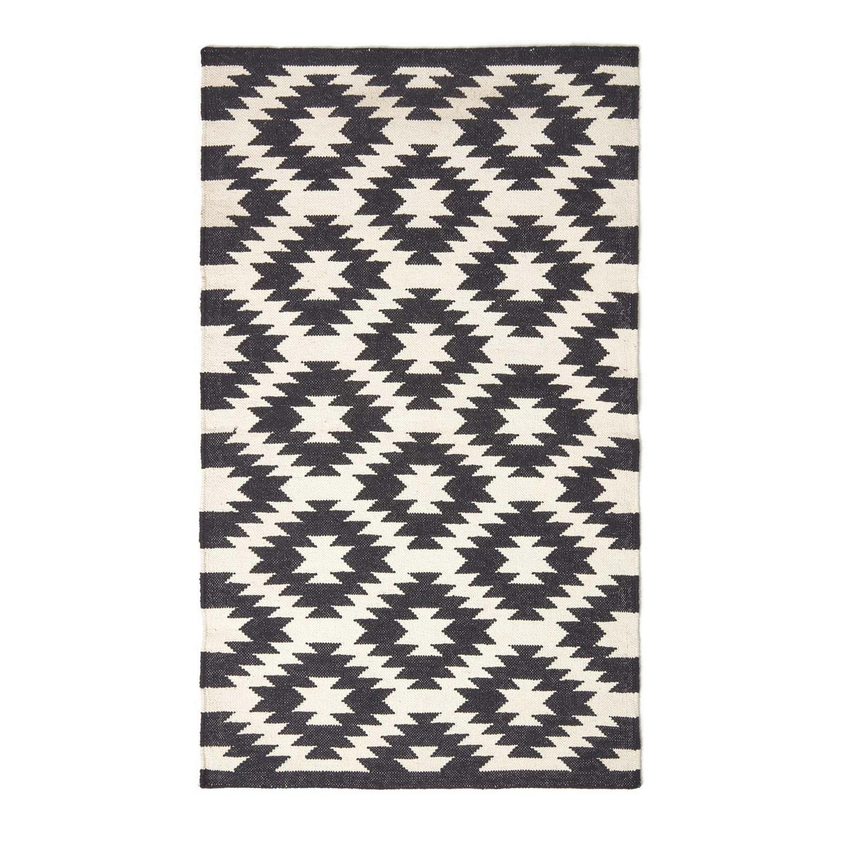KELIM-TEPPICH Zürich handgewebt 90/150 cm - Schwarz, Textil (90/150cm) - Homescapes