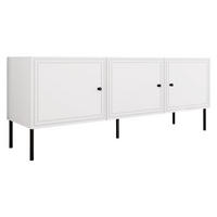 TV-LOWBOARD Palazzo Bis 150 3D - Schwarz/Weiß, Holzwerkstoff/Kunststoff (151/40/60cm) - MIRJAN24