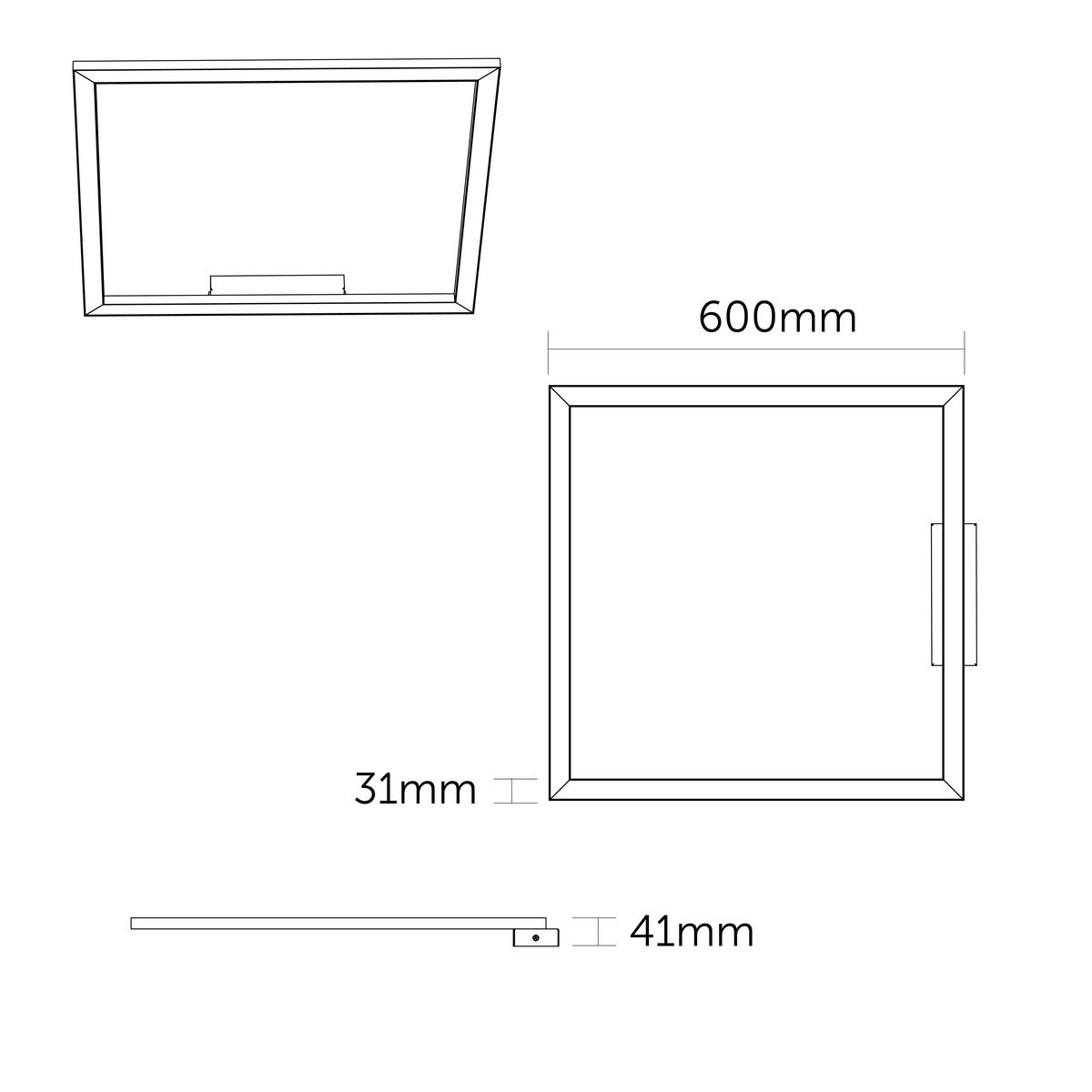 LED-DECKENLEUCHTE - Grün, Metall (60/60/100cm) - Lumicom