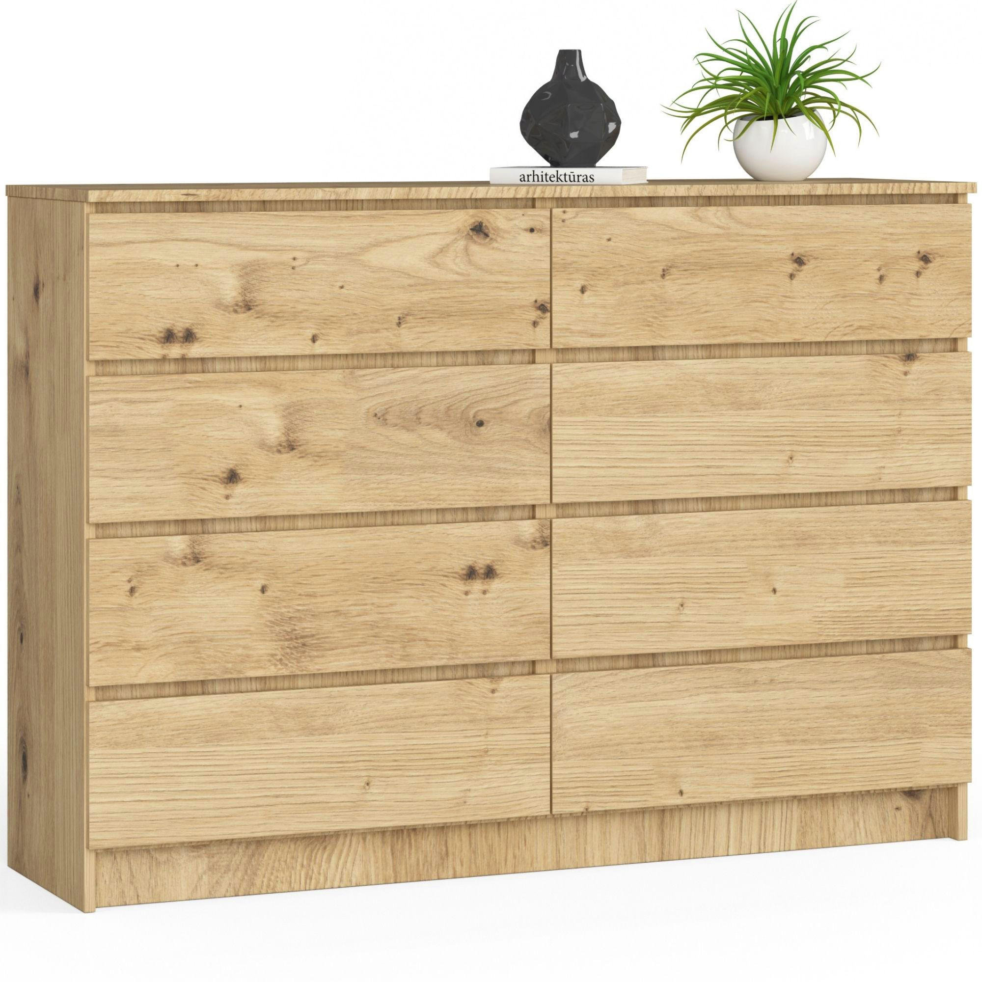 KOMMODE Eiche Artisan 138x40x99 cm - Eiche Artisan, Holzwerkstoff (138/99/40cm) - Akord