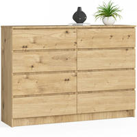 KOMMODE Eiche Artisan 138x40x99 cm - Eiche Artisan, Holzwerkstoff (138/99/40cm) - Akord