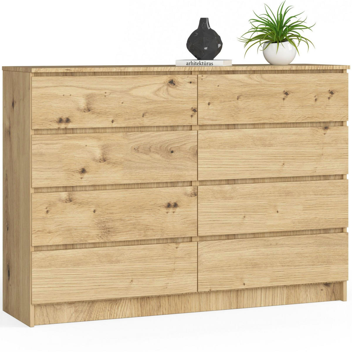 KOMMODE Eiche Artisan 138x40x99 cm - Eiche Artisan, Holzwerkstoff (138/99/40cm) - Akord