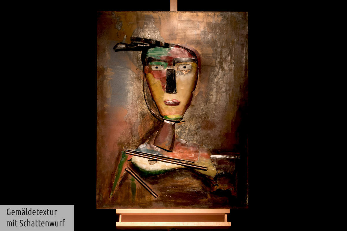 METALLBILD Bunt 75/100 cm - Multicolor, Metall (4.74/100cm) - KUNSTLOFT