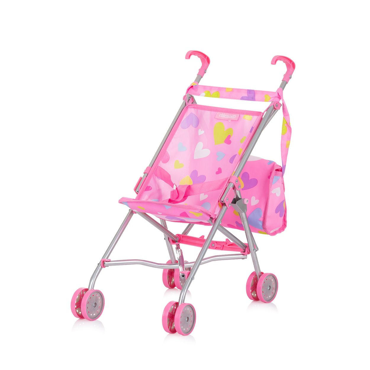 PUPPEN-ZUBEHÖR-SET Trixy rosa 3 in 1, Buggy, Hochstuhl, Tasche, Laufstall, faltbar, Zubehör-Set - Blau, Kunststoff (27/55/51cm) - Chipolino