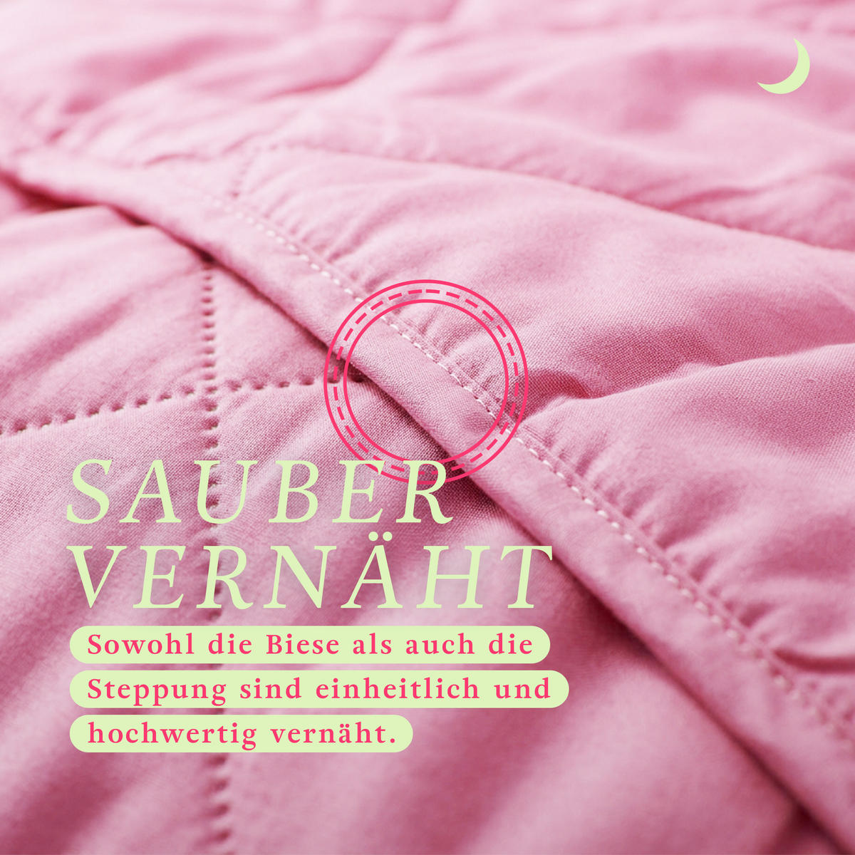 SOMMERBETT Steppbett leicht Pink 135x200 cm - Pink, Textil (135/200cm) - Bestlivings