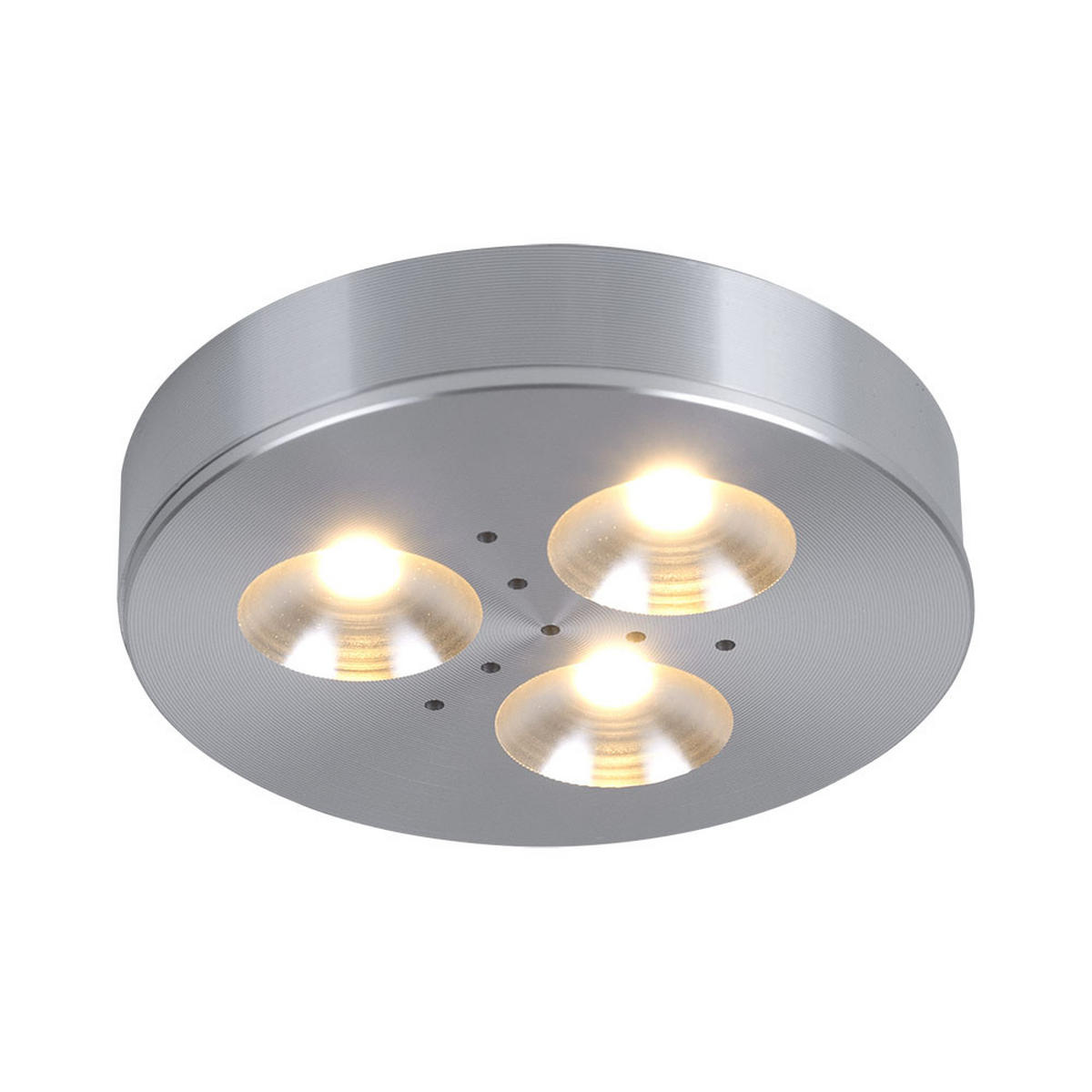 LED WANDLEUCHTE Silber gebürstet 6er Set - Silberfarben, Metall (7/1.4/1.5cm)