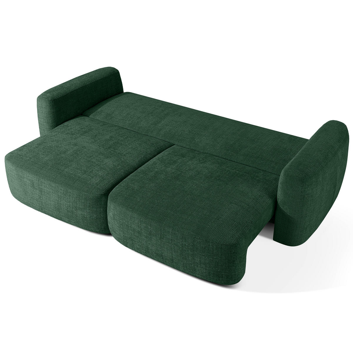 SOFA 3 ELOSA - Grün, Holz/Textil (245/85/115cm) - KONSIMO®