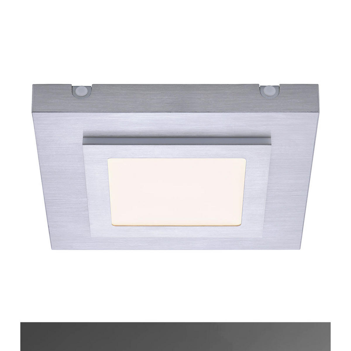 LED DECKENLEUCHTE TILING Aluminium Silber - Silberfarben, Metall (30/30/4.5cm)