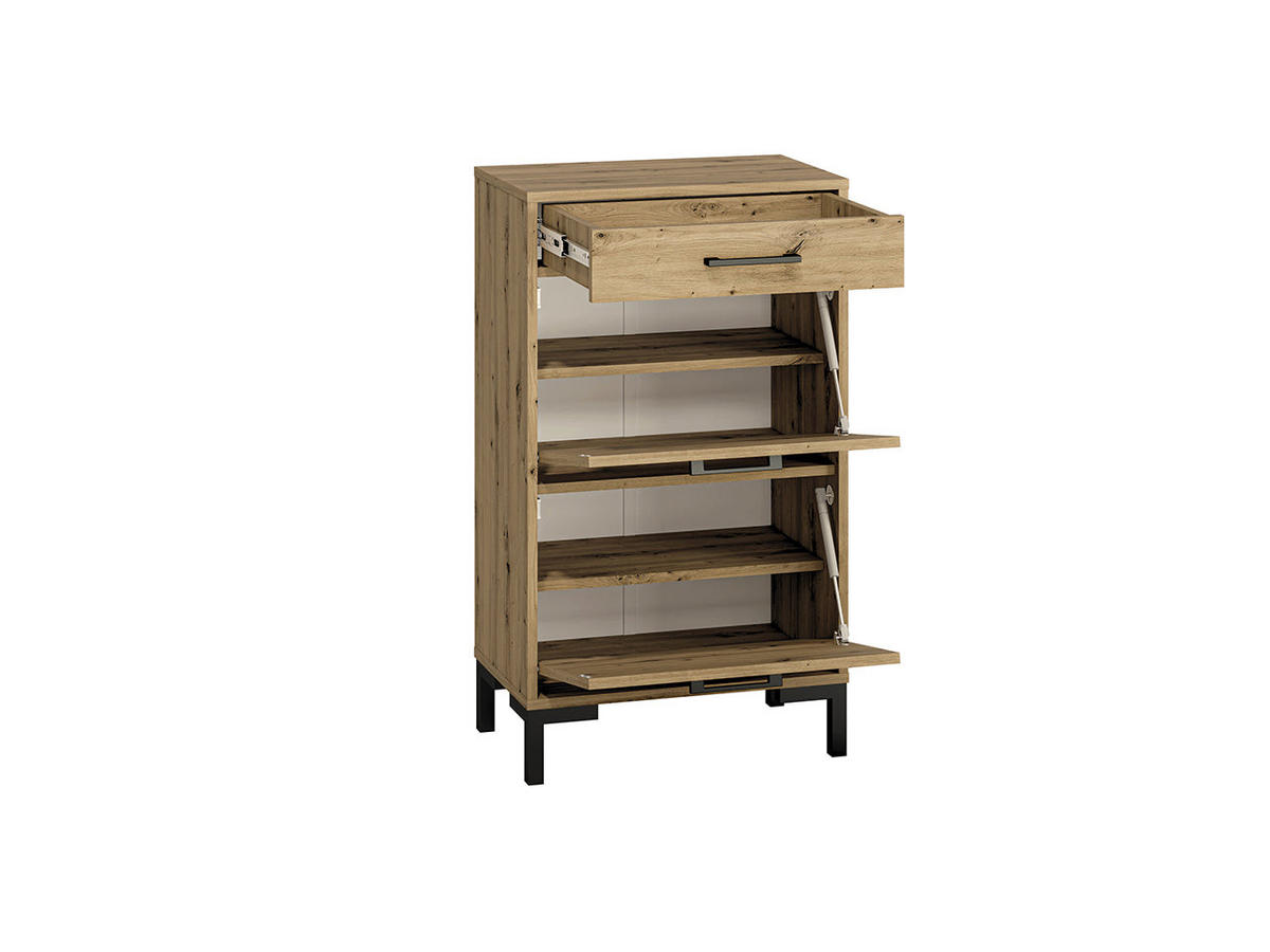 SCHUHSCHRANK – 55 cm – Nevio – Eichefarben - Eichefarben, Holzwerkstoff (55/94/34cm) - hi-markt